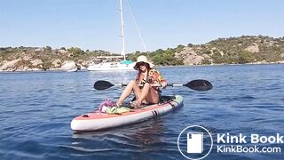 Public Flashing: Butt Plug & Pussy Exposed for Yachts & Fishermen