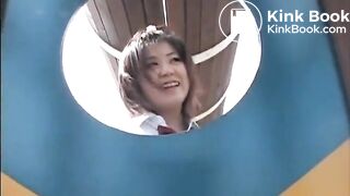 Naughty Japan Schoolgirls - Pooping their knickers outside