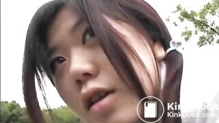 Naughty Japan Schoolgirls - Pooping their knickers outside