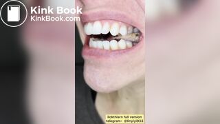 lick gril spit and tongue and vore