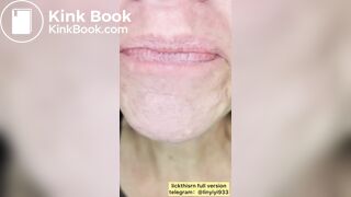 lick gril spit and tongue and vore