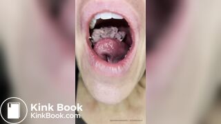 lick gril spit and tongue and vore