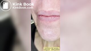 lick gril spit and tongue and vore