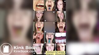 lick gril spit and tongue and vore 3