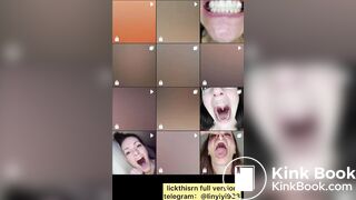 lick gril spit and tongue and vore 3