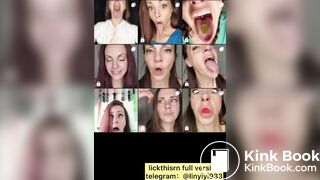 lick gril spit and tongue and vore 3