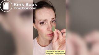 lick gril spit and tongue and vore 3