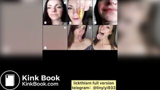 lick gril spit and tongue and vore 3
