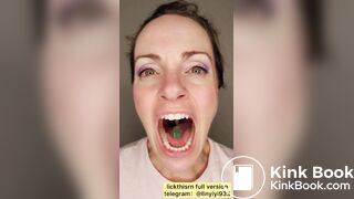 lick gril spit and tongue and vore 3