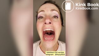 lick gril spit and tongue and vore 3