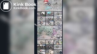 Indian woman poops in the wild