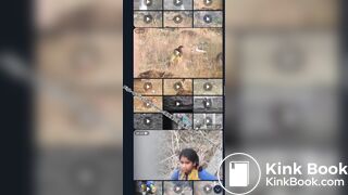 Indian woman poops in the wild