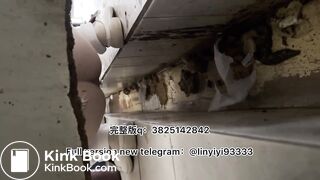 Girl pooping in toilet 002