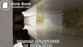 Girl pooping in toilet 006