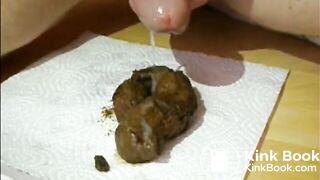 Large suprise rectale et matinale enduite de purée séminale