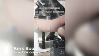 Beautiful girl poops in the toilet 3