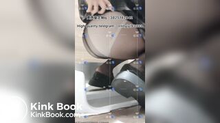 Beautiful girl poops in the toilet 3