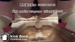 Beautiful girl poops in the toilet 4