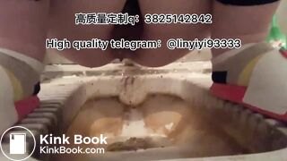 Beautiful girl poops in the toilet 4