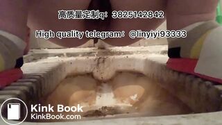 Beautiful girl poops in the toilet 4