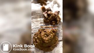 Beautiful girl poops in the toilet 5