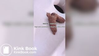 Beautiful girl poops in the toilet 7