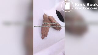 Beautiful girl poops in the toilet 7