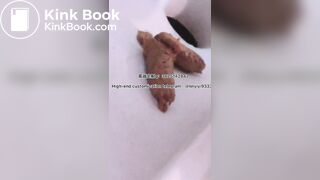 Beautiful girl poops in the toilet 7