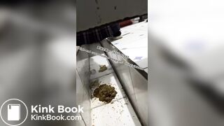 Beautiful girl poops in the toilet 8