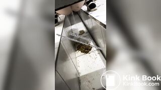 Beautiful girl poops in the toilet 8