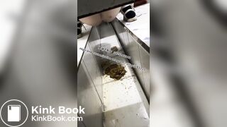 Beautiful girl poops in the toilet 8