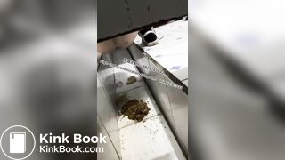 Beautiful girl poops in the toilet 8