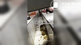 Beautiful girl poops in the toilet 10