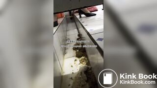 Beautiful girl poops in the toilet 10