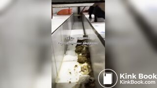 Beautiful girl poops in the toilet 10