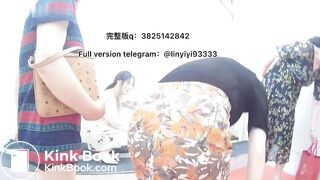 Beautiful girl poops in the toilet 11