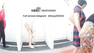 Beautiful girl poops in the toilet 11