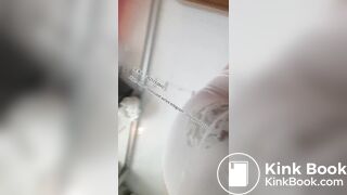 Beautiful girl poops in the toilet 13