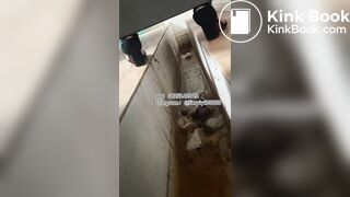 Beautiful girl poops in the toilet 17