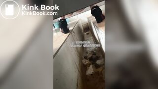 Beautiful girl poops in the toilet 17