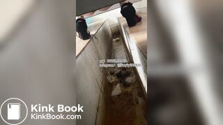 Beautiful girl poops in the toilet 17