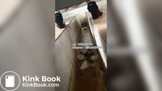 Beautiful girl poops in the toilet 17