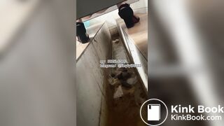 Beautiful girl poops in the toilet 17