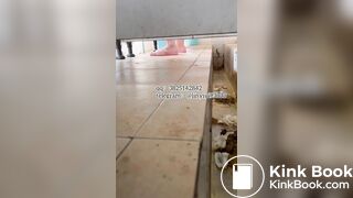 Beautiful girl poops in the toilet 17