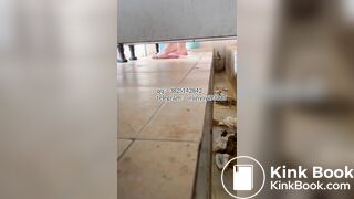 Beautiful girl poops in the toilet 17