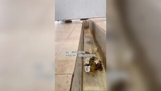 Beautiful girl poops in the toilet 18
