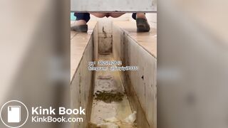 Beautiful girl poops in the toilet 18