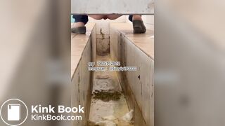 Beautiful girl poops in the toilet 18