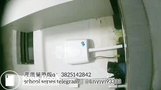 Beautiful girl poops in the toilet 21