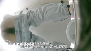 Beautiful girl poops in the toilet 22